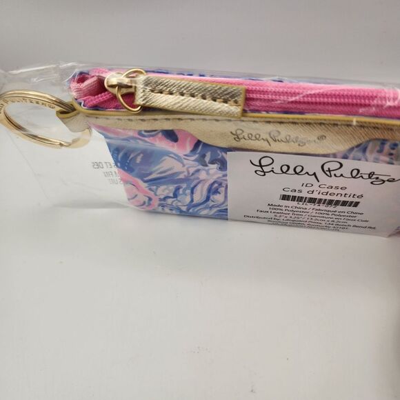 Lilly Pulitzer ID Case with Key Ring 5.2in x 3.25in - Picture 4 of 5